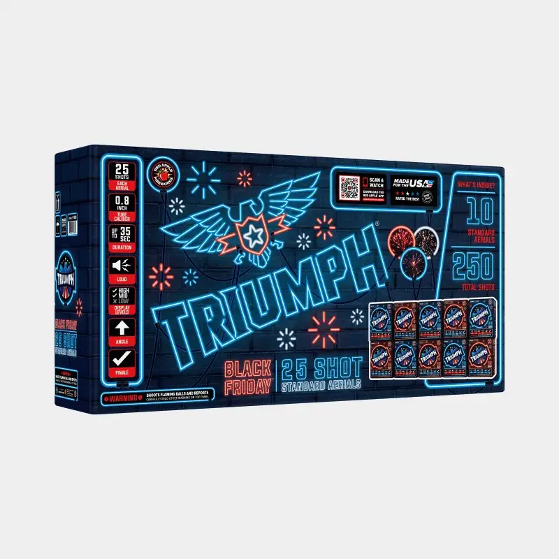 Black Friday Triumph® 25 Shots Standard Aerials - Image 3