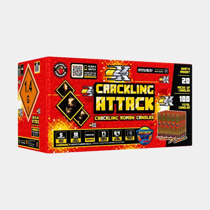 Crackling Attack⢠10 Shots Roman Candles - Image 3