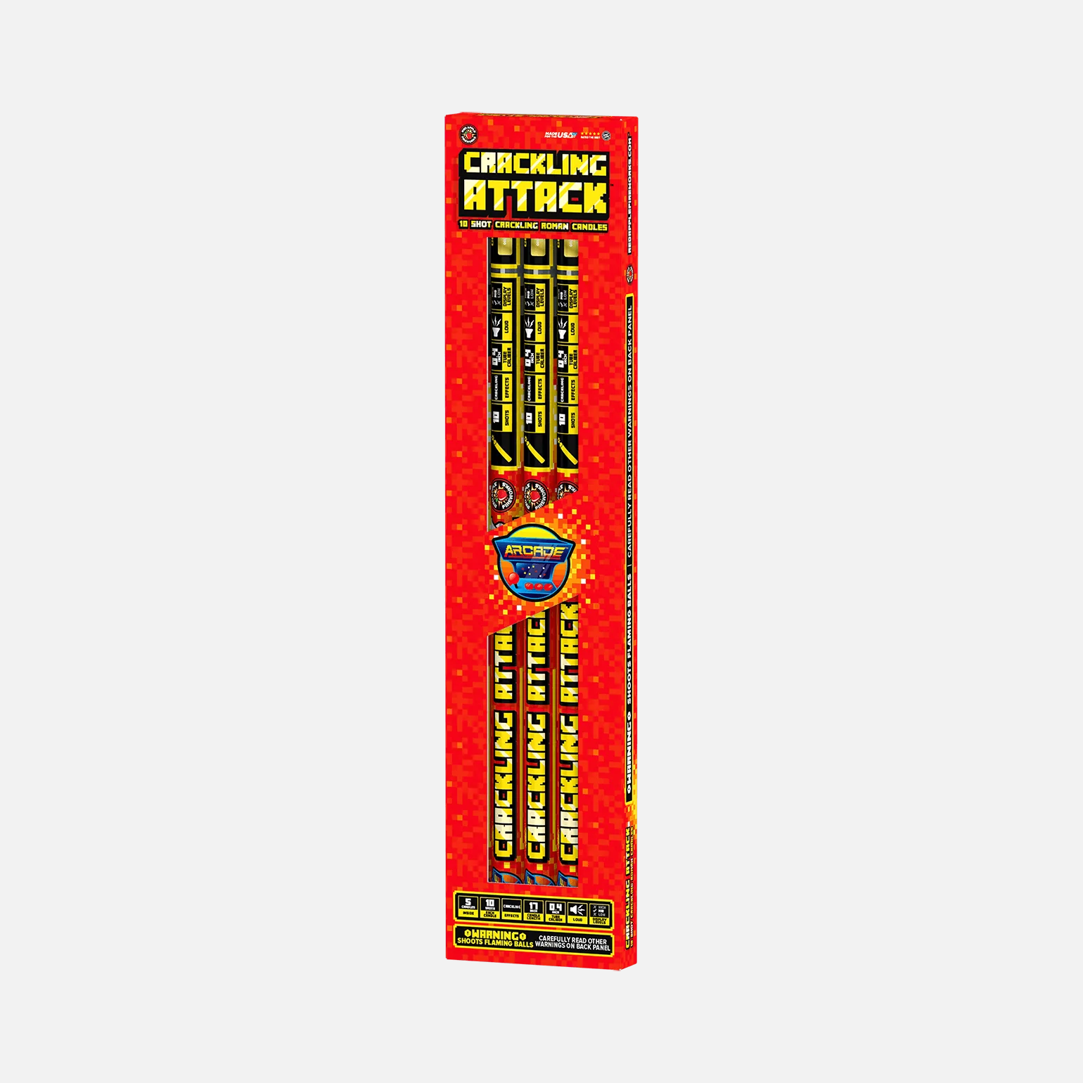 Crackling Attack⢠10 Shots Roman Candles - Image 5