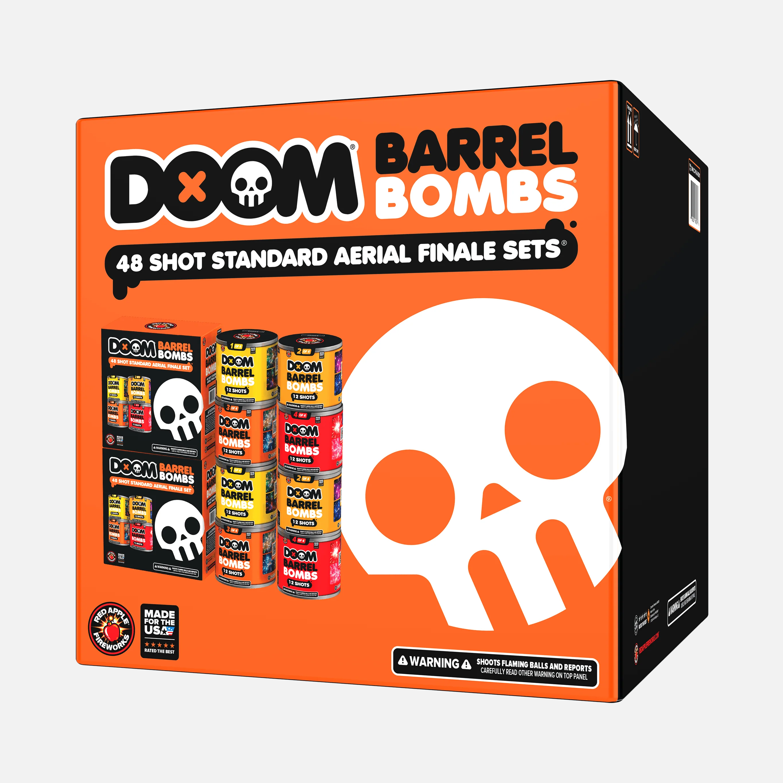 DOOM® Barrel Bombs® 48 Shot Standard Aerial Finale Sets® 
