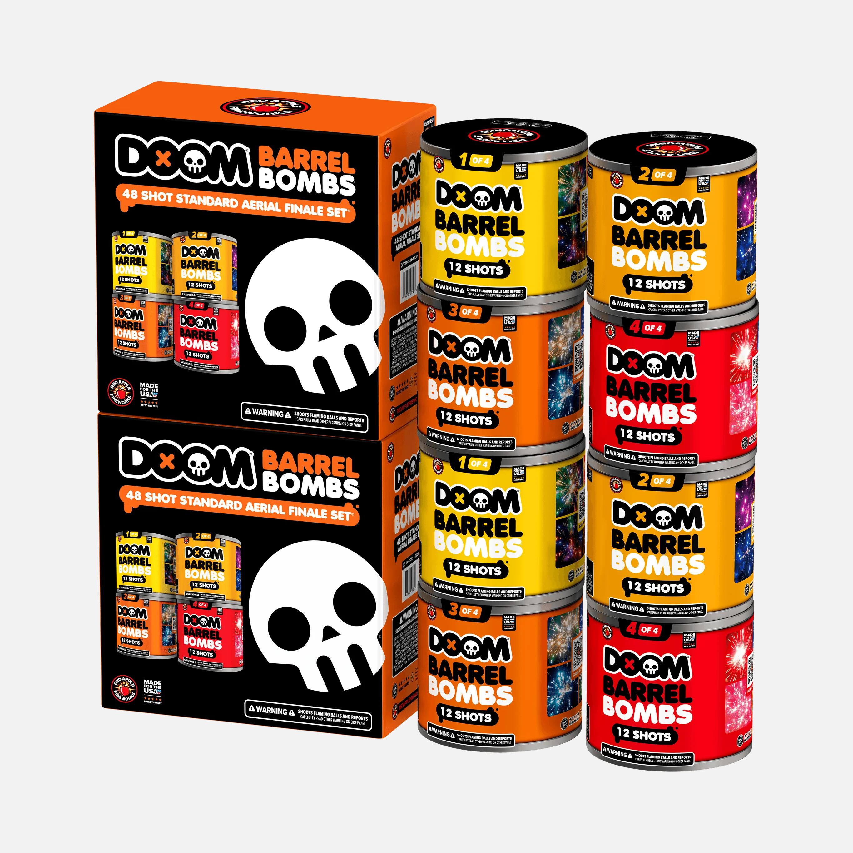 DOOM® Barrel Bombs® 48 Shot Standard Aerial Finale Sets®  - Image 5