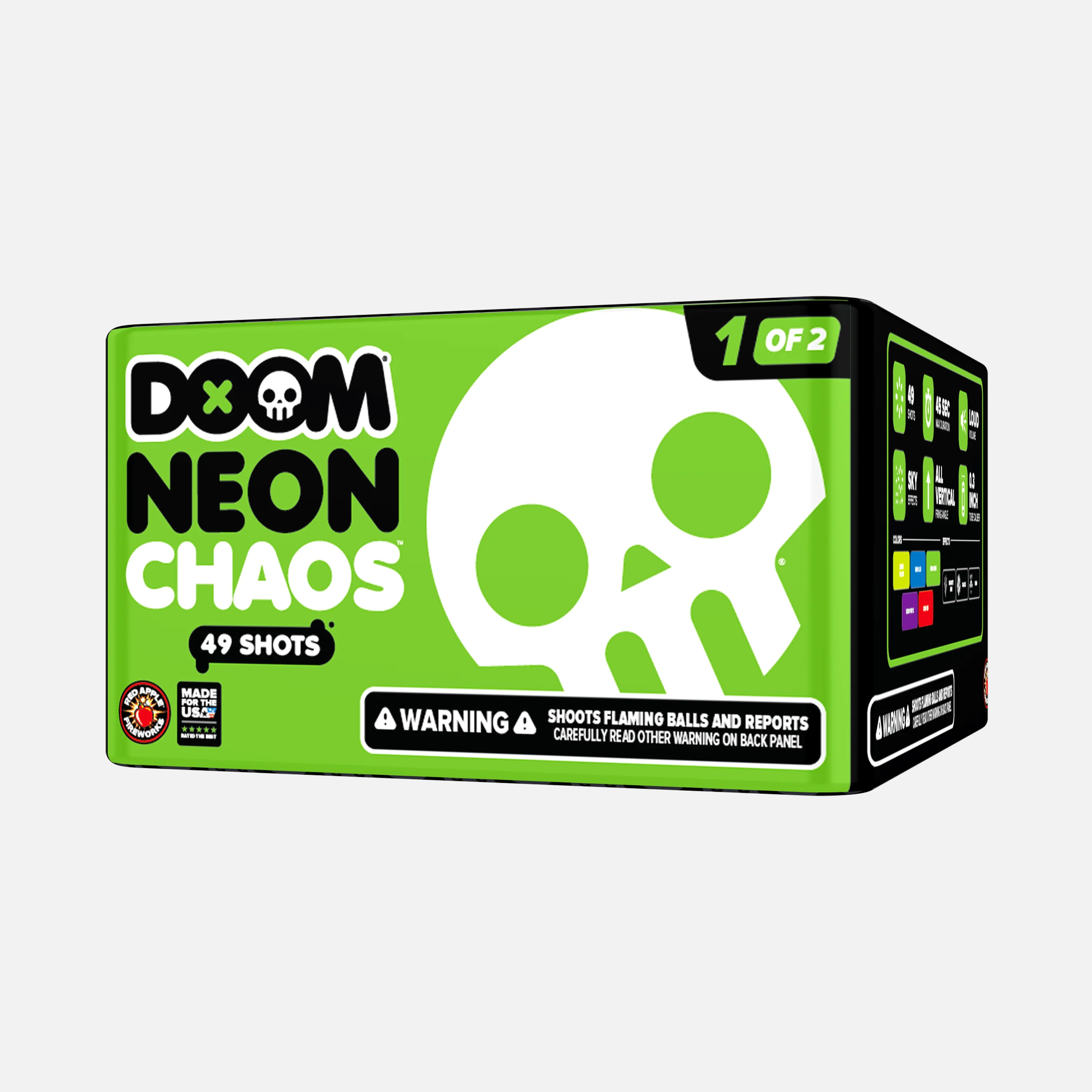 DOOM® Neon Chaos™ 196 Shots Standard Aerial Finale Sets® - Image 6