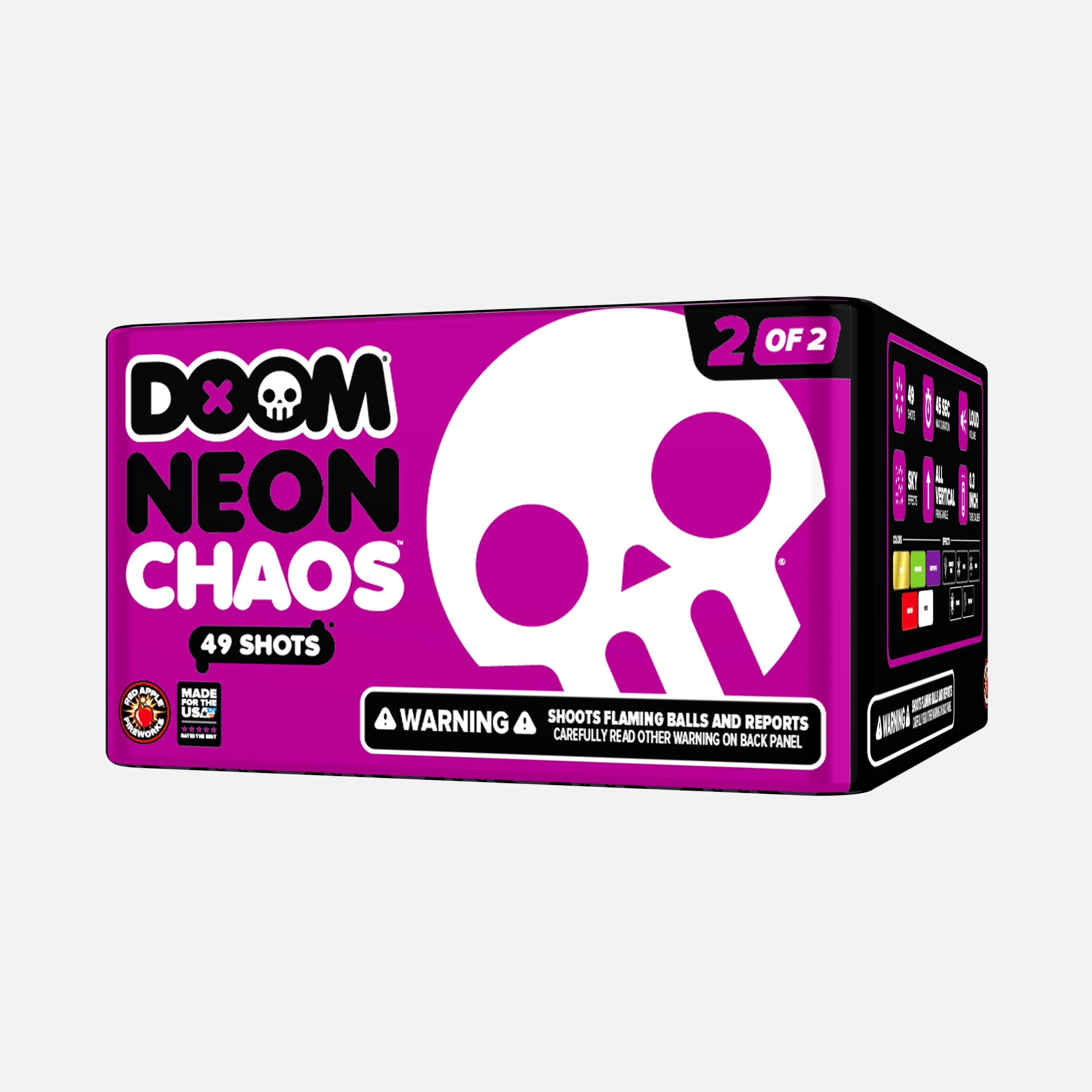 DOOM® Neon Chaos™ 196 Shots Standard Aerial Finale Sets® - Image 7