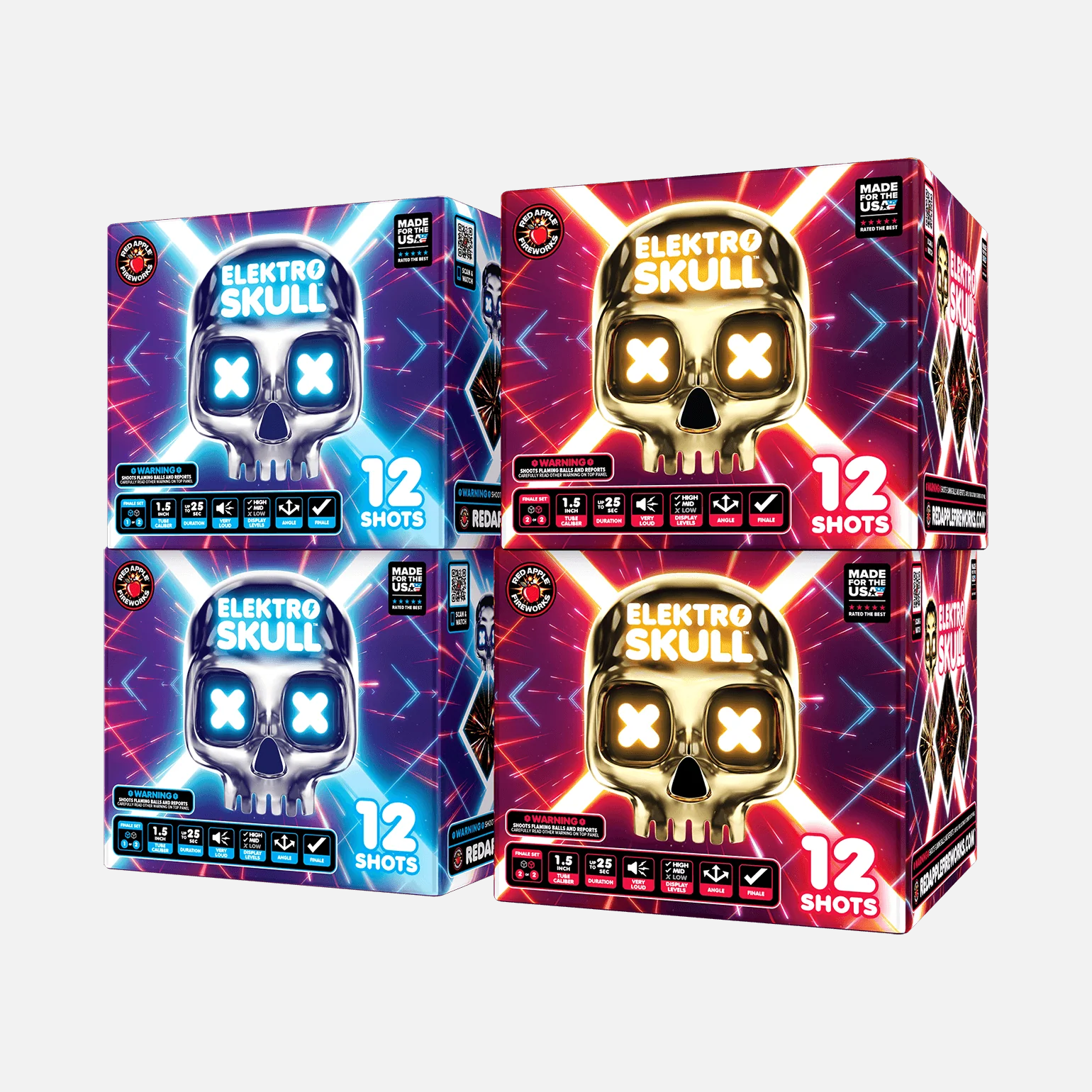 Electro Skull™ 24 Shot XL® Aerial Finale Set® - Image 4