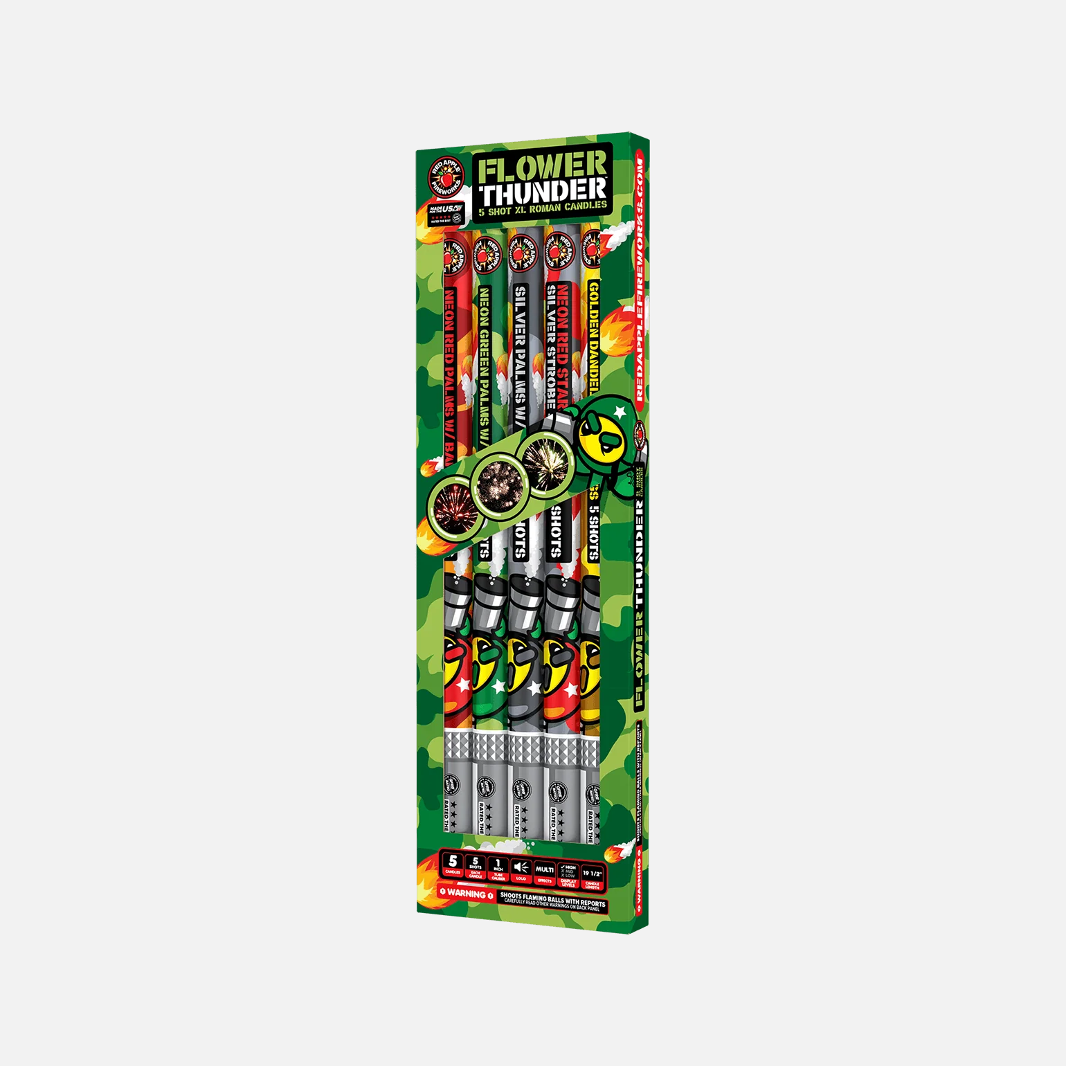 Flower Thunder™ 5 Shot XL® Roman Candles - Image 5