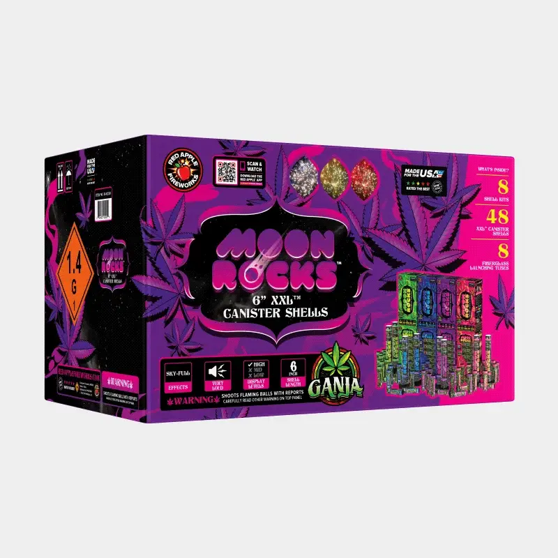 Ganja® Moon Rocks™ 6 Shot 6-Inch XXL™ Canister Shells - Image 3