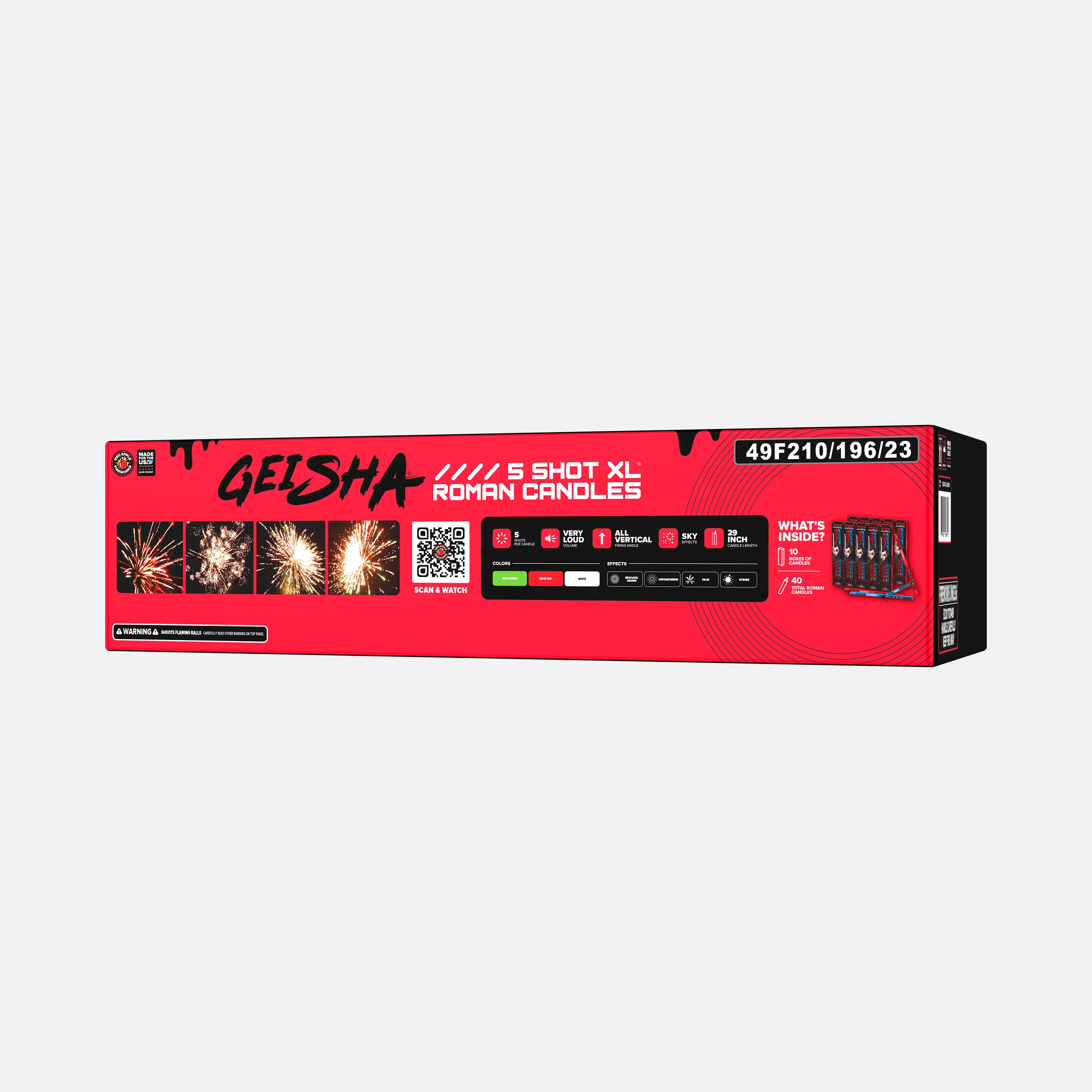Geisha® 5 Shot XL® Roman Candles - Image 3