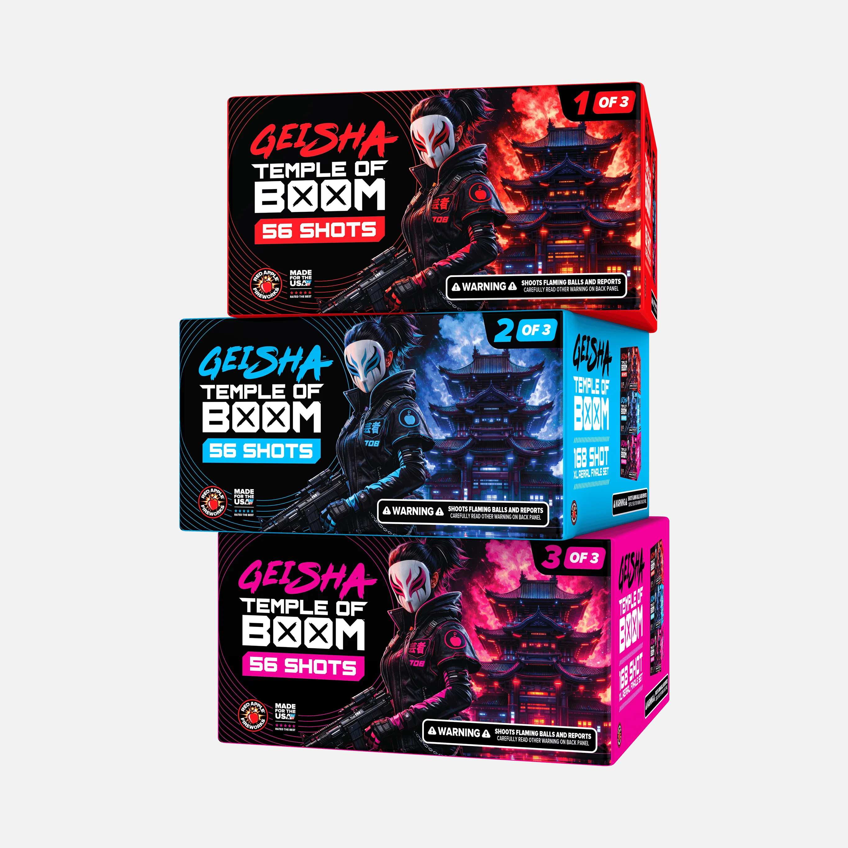 Geisha® Temple of Boom™ 168 Shot XL® Aerial Finale Set® - Image 4