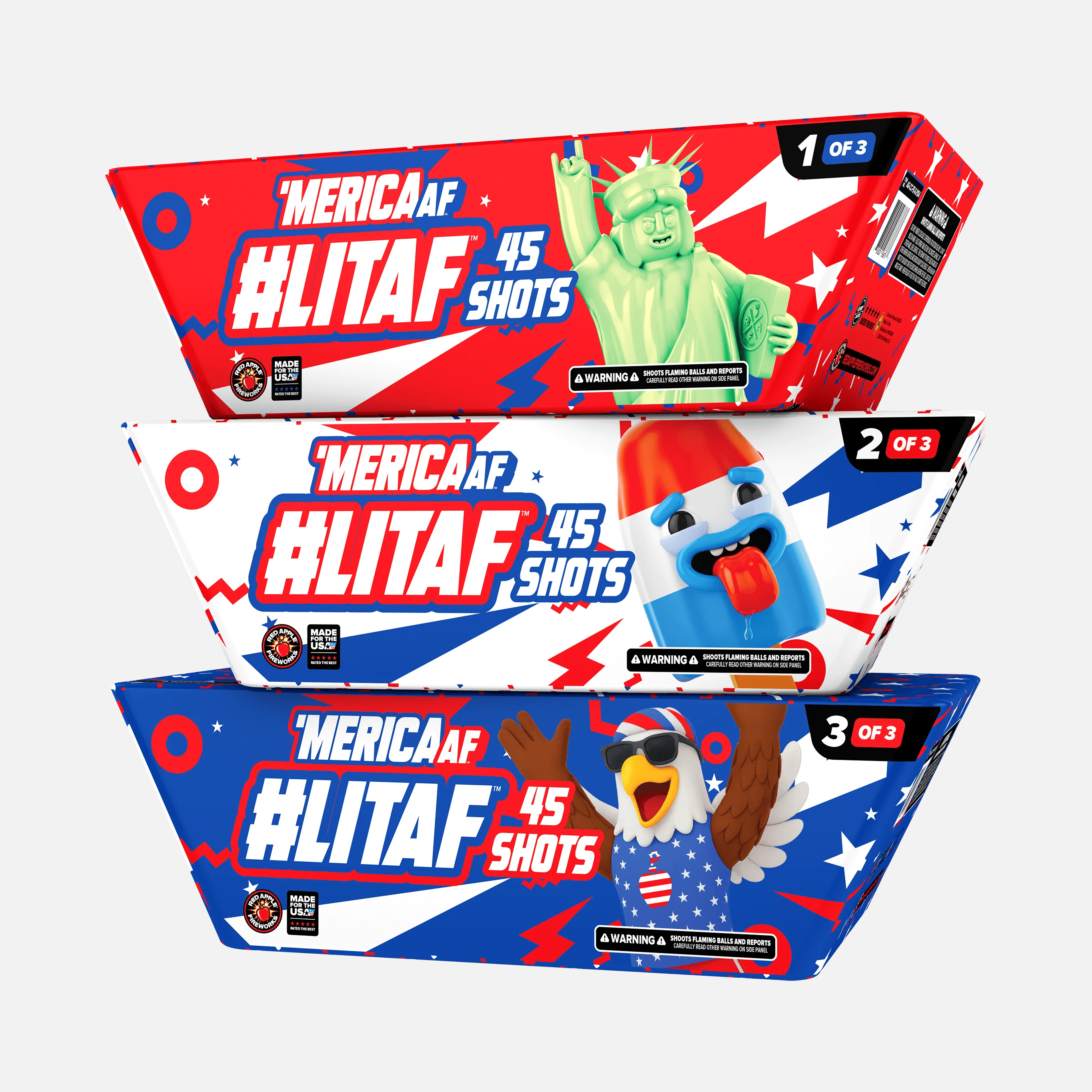 'MERICA AF™ #LITAF™ 135 Shots XL® Aerial Finale Set® - Image 4