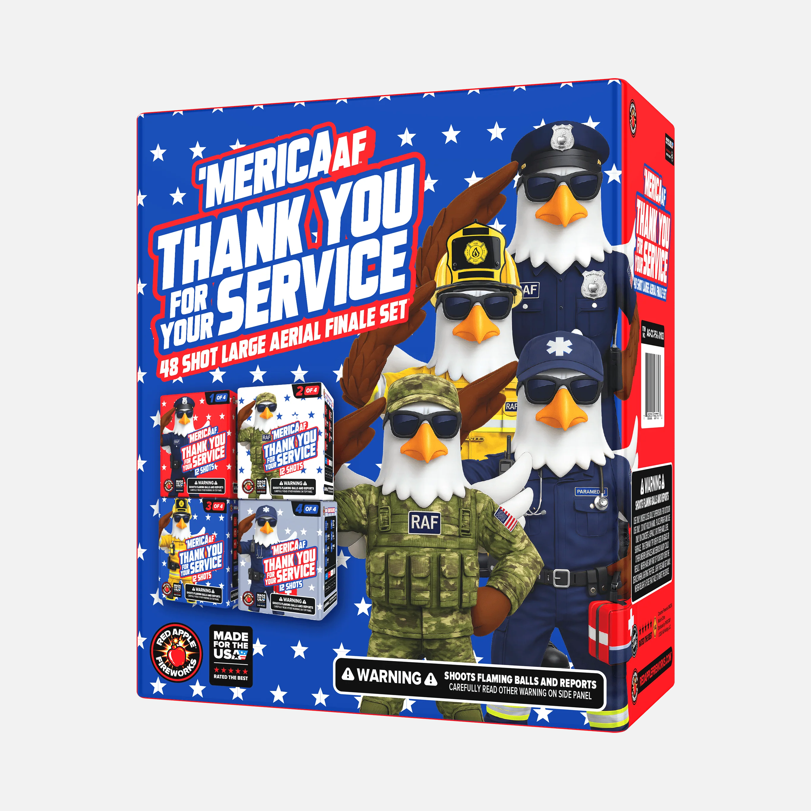 'MERICA AF™ Thank You for Your Service 48 Shot Large Aerial Finale Set® - Image 5