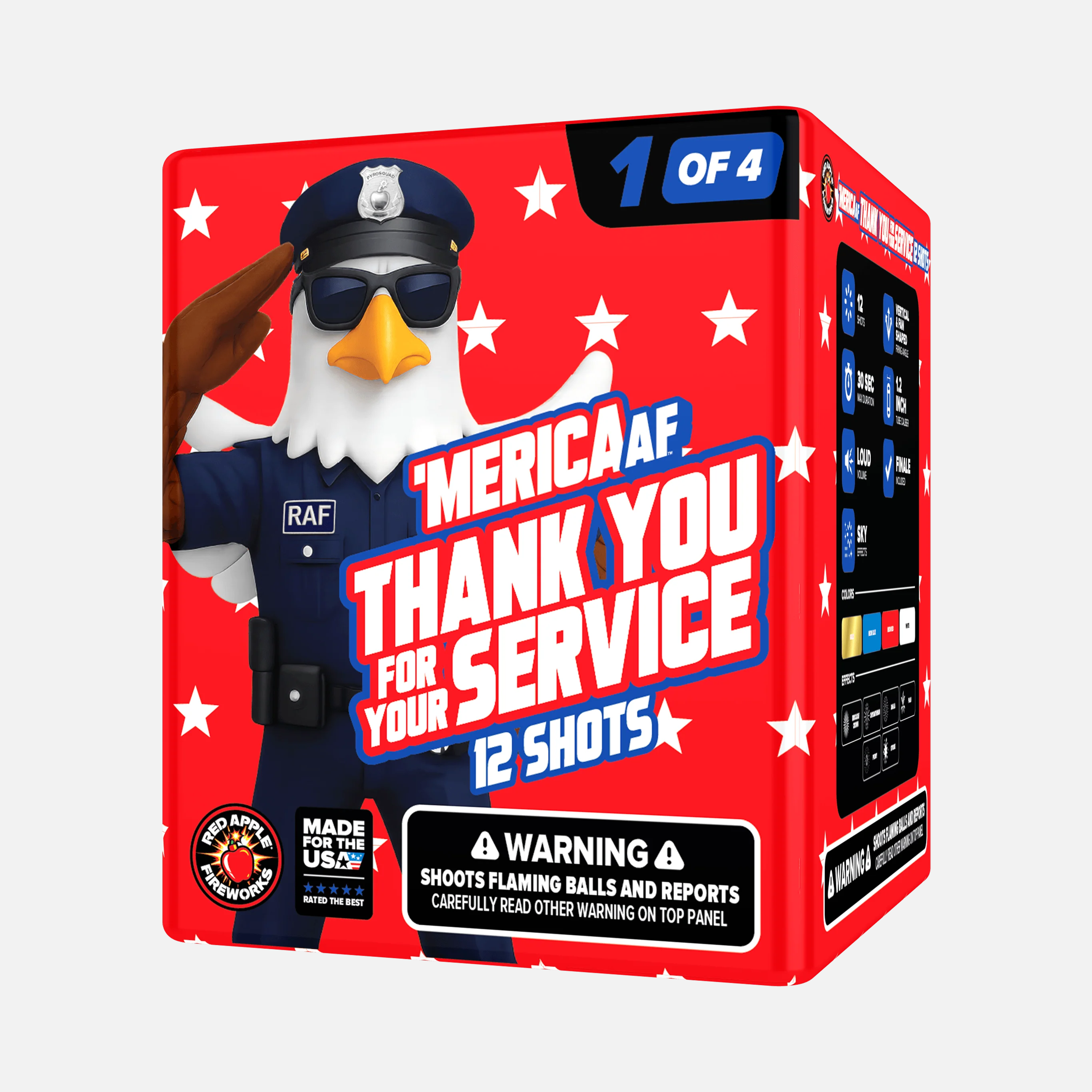 'MERICA AF™ Thank You for Your Service 48 Shot Large Aerial Finale Set® - Image 6