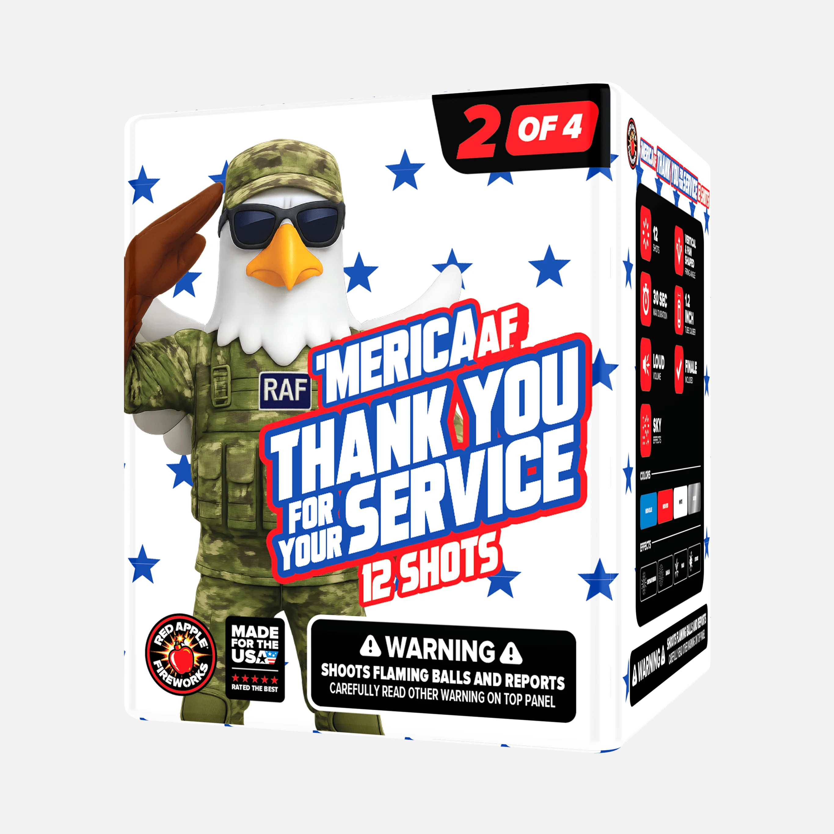 'MERICA AF™ Thank You for Your Service 48 Shot Large Aerial Finale Set® - Image 7