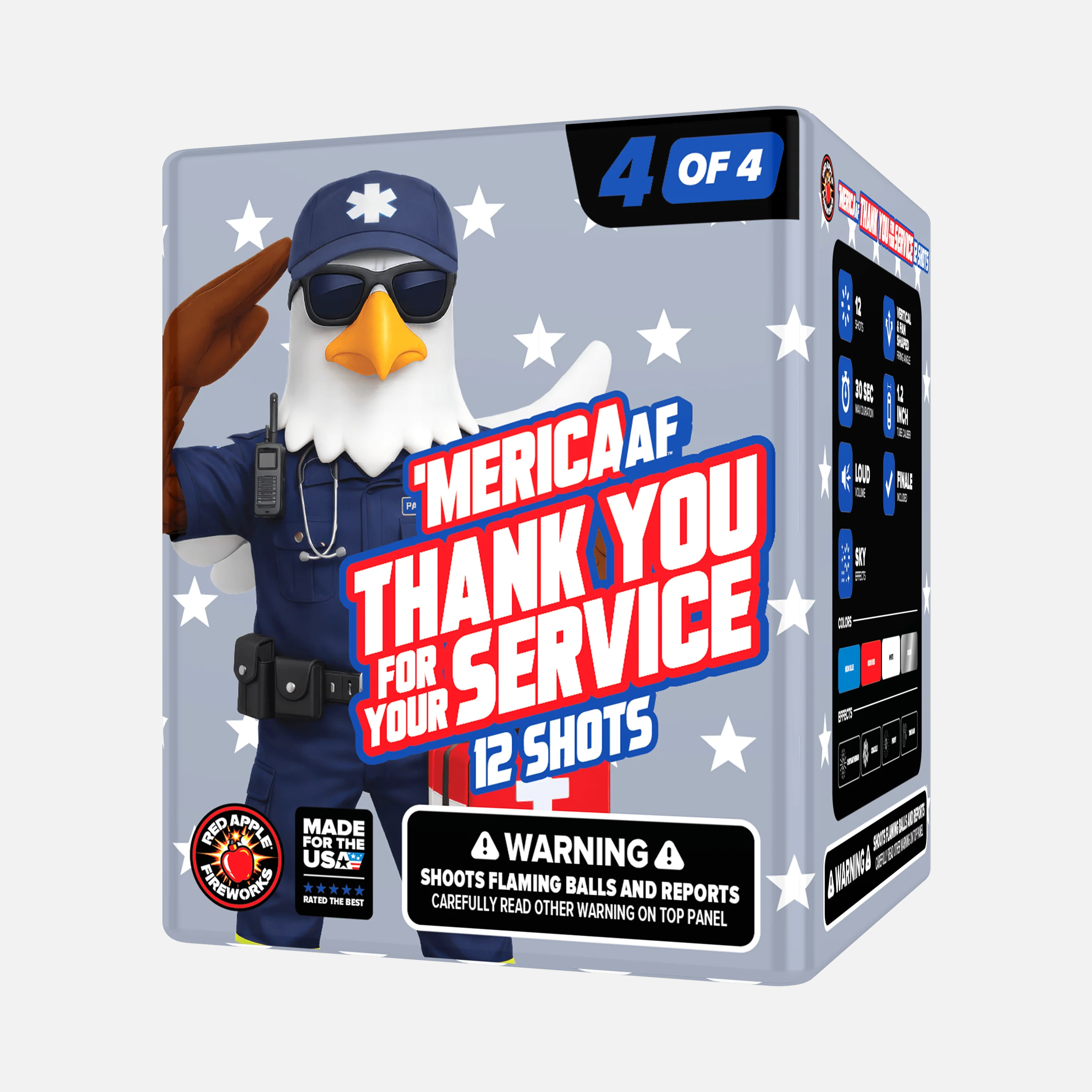 'MERICA AF™ Thank You for Your Service 48 Shot Large Aerial Finale Set® - Image 9