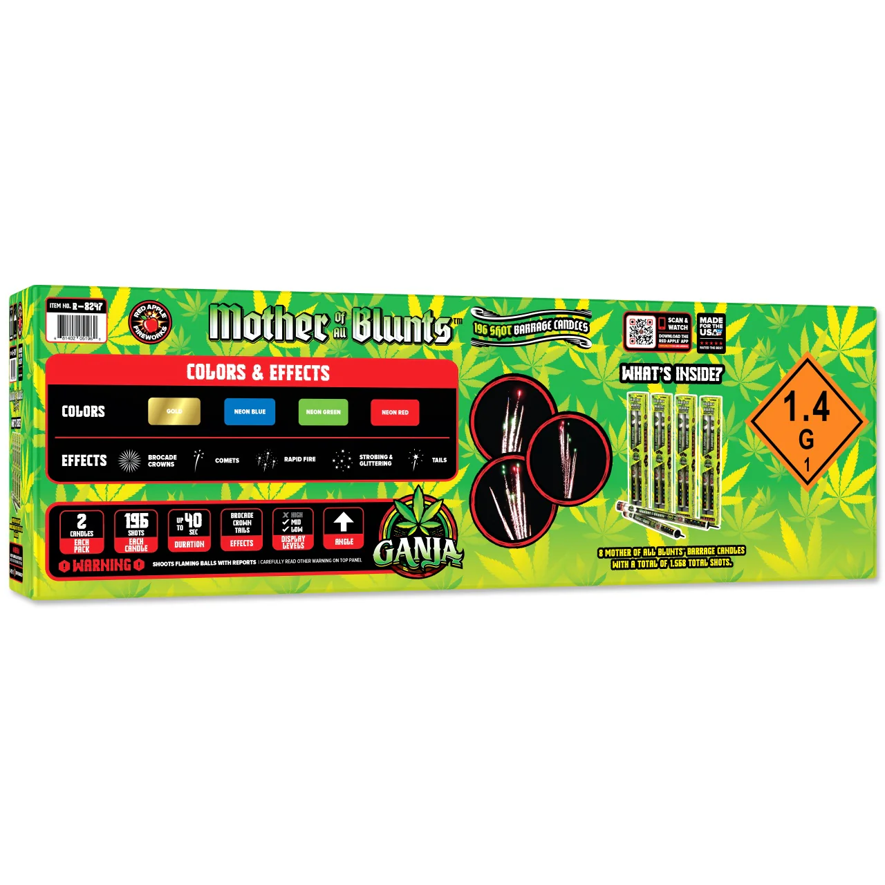 Mother Of All Blunts® 196 Shots Barrage Candles - Image 3
