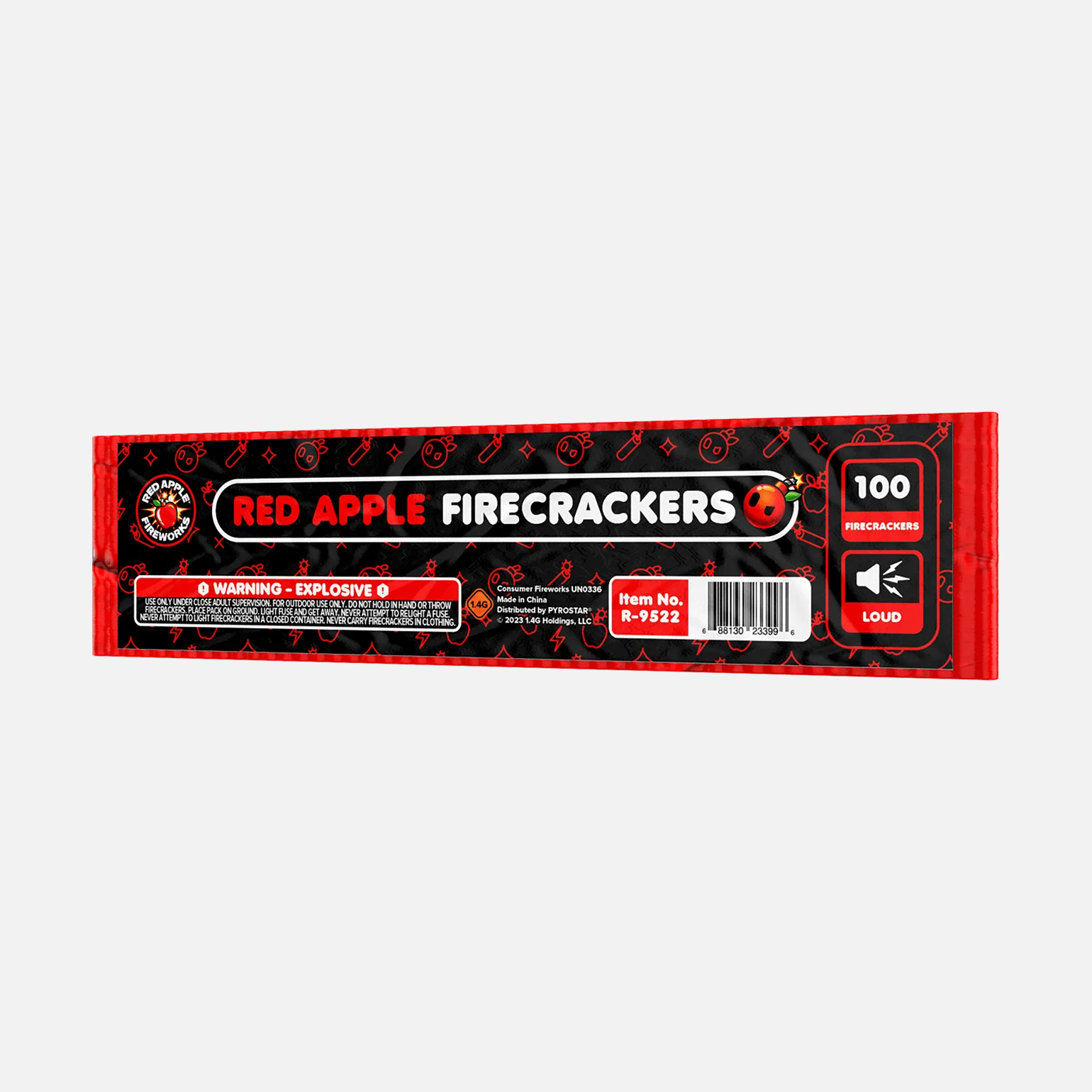 Red AppleĀ® Bombs 100 Strip Flash Crackers - Image 6