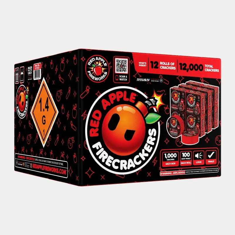 Red Apple® Bombs 1,000 Roll Flash Crackers with 100 Shot Finale - Image 3