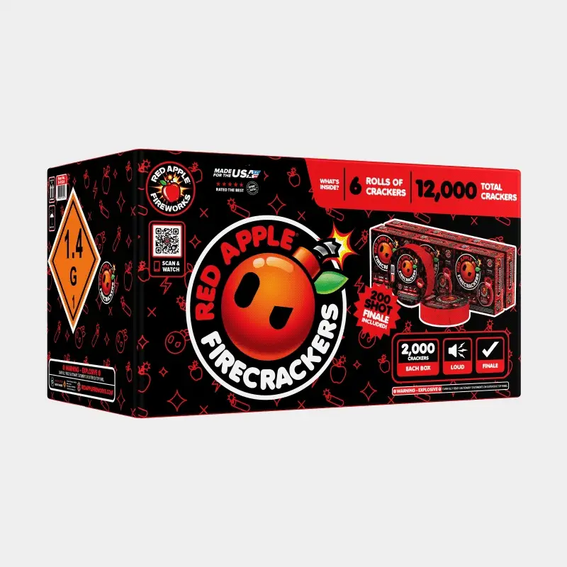 Red AppleĀ® Bombs 2,000 Roll Flash Crackers with 200 Shot Finale - Image 3
