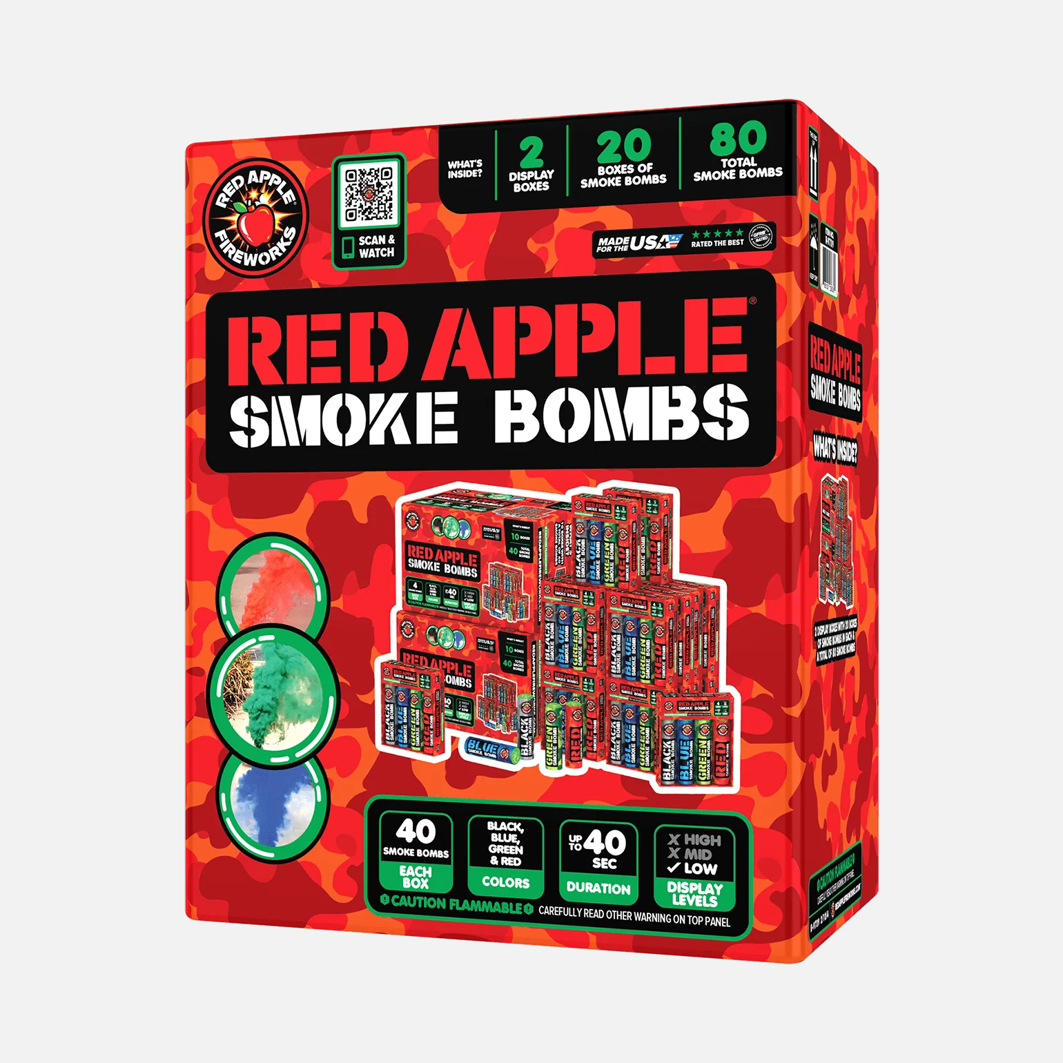 Red AppleĀ® Smoke Bombs