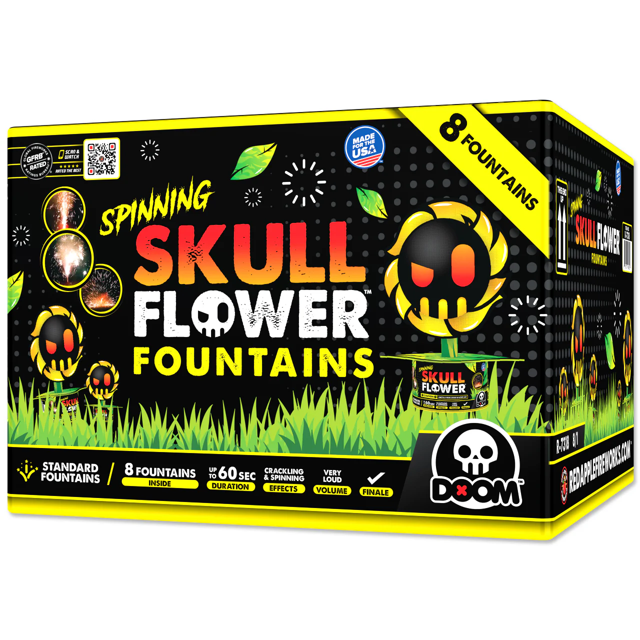Spinning Skull Flower™ Fountains