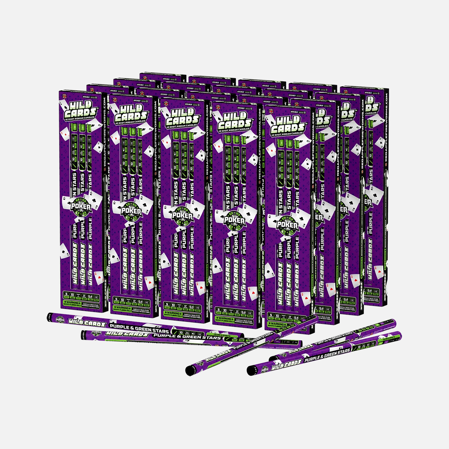 Wild Cards™ 10 Shots Roman Candles - Image 4